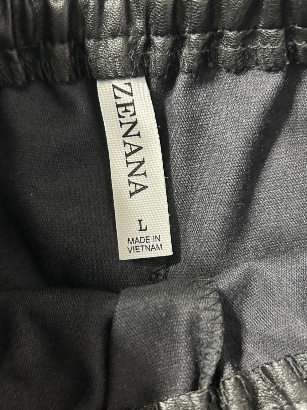 NWOT ZENANA Black faux leather shorts - Picture 8 of 9